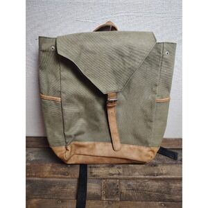DSW Canvas Messenger Bag Laptop Tablet Satchel Back Pack Olive Green